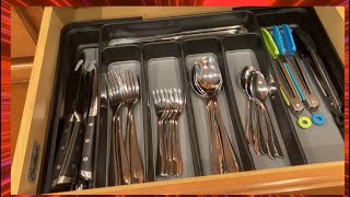 Well Designed Adjustable Expandable BPA Free Utensil Organizer for Silverware [upl. by Naillil]