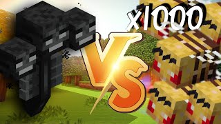 ¡MIL ABEJAS CONTRA UN WITHER ¿QUIÉN GANARÁ  Minecraft Java  MeguDraw [upl. by Ai]