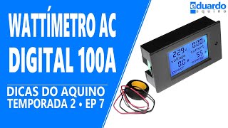 Wattímetro Digital AC 100A Aprenda Ligar na Energia Solar [upl. by Ereveneug667]