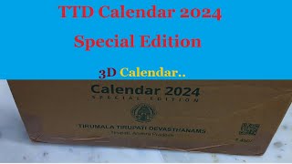 TTD Calendar 2024 Unboxing Special edition 3D Calendar [upl. by Louella]