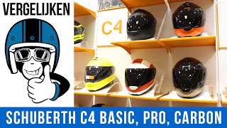 Schuberth C4 Basic Pro en Carbon vergelijking  Voordeelhelmennl [upl. by Zevahc63]