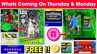 What Is Coming On Thursday amp Next Monday In eFootball 2024 Mobile  Free Potw Booster amp Coins 🤩🔔 [upl. by Mloclam]