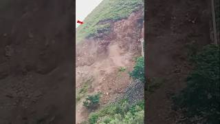 Big mountain landslide in npl nplmountains shorts [upl. by Lamee]