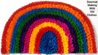 How To Make DoormatDoormat Making At HomePaydan Banane Ka Tarikadoor matDoormat DesignmatRug [upl. by Ainitsirc829]