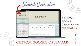 Styled Calendar  Custom Google Calendar for ANY website [upl. by Axel839]