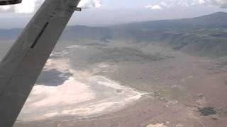 Flying Over Ngorongoro Crater Tanzania [upl. by Kirk]