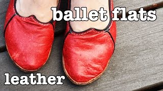 How to Make Leather Shoes  Ballet Flats [upl. by Alansen]