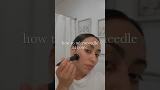 How to microneedle at home to treat acne scars shorts [upl. by Zaneski]