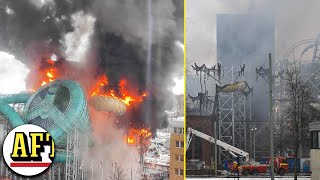 Lisebergs nya vattenpark totalförstörd i storbrand [upl. by Yk522]