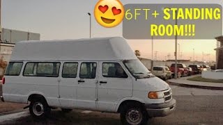 Solo Female Van Build Dodge Ram Van Extended Top 😍 [upl. by Sualohcin]