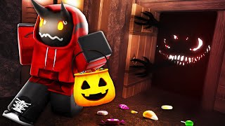 I Went TRICK or TREATING in Roblox DOORS FLOOR 2 HALLOWEEN [upl. by Esaele]