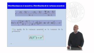 Distribuciones en el muestreo Distribución de la varianza muestral   UPV [upl. by Zachar]