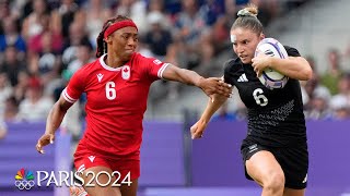 New Zealand women’s rugby comes up HUGE in gold medal match victory over Canada  Paris Olympics [upl. by Shelli869]