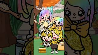 Arrogant golden hair to poor rainbow hair 😱💛🌈 tocaboca tocalife tocalifeworld shorts [upl. by Areht875]