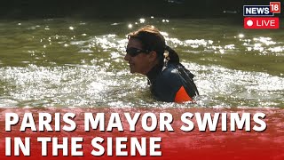 Paris Olympics 2024  Mayor Anne Hidalgo Swims In River Seine To Clear Doubts On Cleanliness N18G [upl. by Celin577]