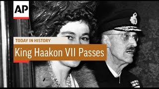 Norways King Haakon VII Passes  1957  Today in History  21 Sept 16 [upl. by Topping149]