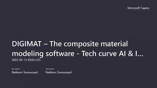 DIGIMAT– The composite material modeling software Tech curve AI amp Innovation amp MSC software Webinar [upl. by Bunting]