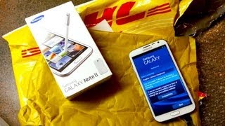 Samsung Galaxy Note II Unboxing  Pocketnow [upl. by Cutler56]