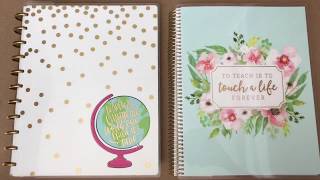 Happy Planner Teacher Planner Versus Recollections Teacher Planner Comparison [upl. by Fishback695]