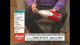 Hoover Handy Plus Rechargeable Handheld Vacuum Cleaner Demonstrated on Argos TV [upl. by Panther595]