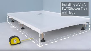 How to install a VitrA FLATShower Tray with legs [upl. by Ahtebbat]