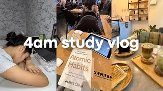 4 AM college study vlog cramming on exam week lots of matcha run 🍵 [upl. by Ahtis]