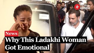 As Congress leader Rahul Gandhi Visits JampK This Ladakhi Woman Gets Emotional This Is Why [upl. by Watts151]