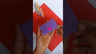 Envelope ✉️  please subscribe 🥺  craft trending diy envelope likhithacreations viral music [upl. by Anirtap]