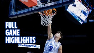 BYU Basketball vs Mississippi Valley  FULL GAME HIGHLIGHTS  November 23 2024 [upl. by Rosenstein]