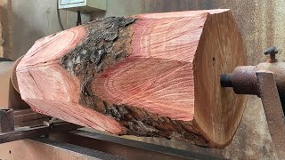 Transforming a Redwood Piece into an Exquisite Masterpiece Unparalleled Woodworking Skills [upl. by Moss289]