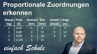 Proportionale Zuordnung erkennen [upl. by Annais]