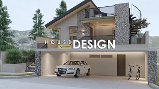 HOUSE DESIGN  SPLIT LEVEL HOUSE DESIGN with DECK 850m x 1000m 85 sqm  2 BEDROOM [upl. by Yeruoc68]