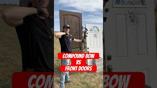 70 lb Compound Bow vs a Solid Wood Door and a Steel Exterior Door [upl. by Mori]