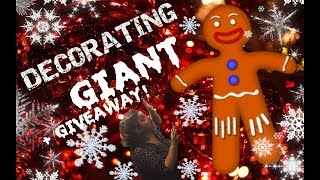 DECORATING GIANT GINGERBREAD MAN GIVEAWAY CHRISTMAS [upl. by Dora]