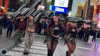 KPOP IN PUBLIC NYC TIMES SQUARE aespa 에스파  Whiplash Dance Cover [upl. by Martie]