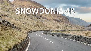 Snowdonia National Park 4K  Scenic Drive  Wales UK [upl. by Ashbaugh]