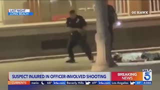 Suspect brandishing replica gun at Metro station shot by officers LBPD [upl. by Xel]