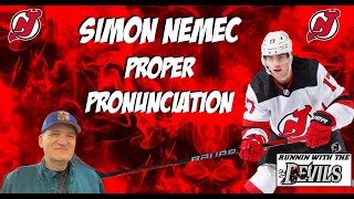 NJ Devils Simon Nemec PROPER Pronunciation Guide with Zdenek Gazda [upl. by Naujed]