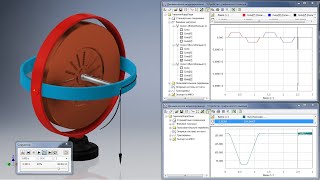 Gyroscope v2 Autodesk Inventor Dynamic Simulation [upl. by Isabella409]