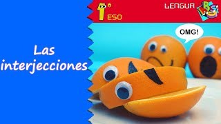 Las interjecciones 1º ESO Lengua [upl. by Htebi342]