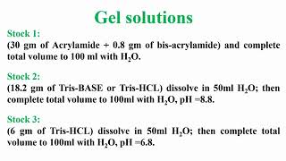 Stock Gel Solutions for SDSPAGE Protocol [upl. by Ygiaf598]