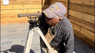 Setting Datum Points the Old School Way Dovetail Cabin Build 🪵 🏠 [upl. by Enomas]