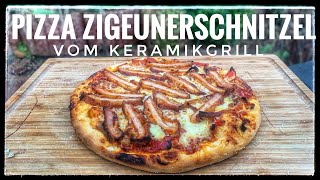 Pizza Zigeunerschnitzel  Pizza vom Keramikgrill auch das nix neues [upl. by Neenaej942]