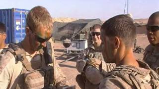 LCPL RAHM APPLIES CAMO ONTO FACE OF FELLOW DEVIL DOG BEFORE AIR ASSAULT [upl. by Augie]