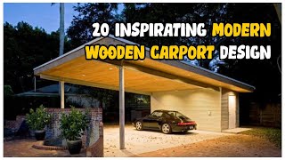 SIMPLE amp CREATIVE 20 Inspirating Modern Wooden Carport Design [upl. by Netsrak]