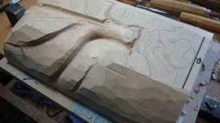 WOODCARVING HowToCarve a Green Man PART 1 [upl. by Accebber]