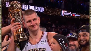 Nikola Jokic Wins 2023 NBA Finals MVP Award 🏆 [upl. by Chubb22]