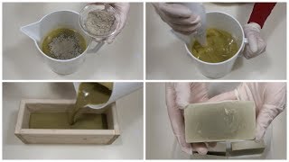 SAPONE NATURALE ALLARGILLA VERDE  DIY Green Clay Natural Soap [upl. by Eisyak]