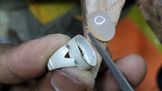 Silver ring design 2024  How to make silver ring at home [upl. by Lraep]