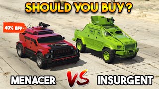 GTA 5 ONLINE  MENACER DISCOUNTED VS INSURGENT SHOULD YOU BUY [upl. by Conrado]